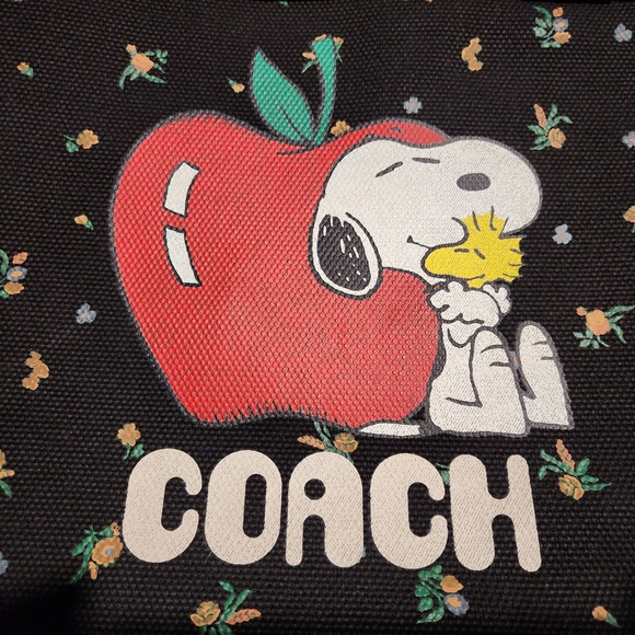 Coach Black Heart Design Tote - Picture 4 of 5
